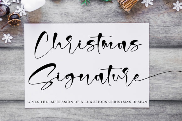Christmas Signature Font for Elegant Branding