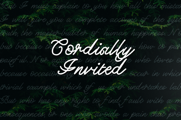 Cordially Invited: A Handwritten Font for Editorial Design