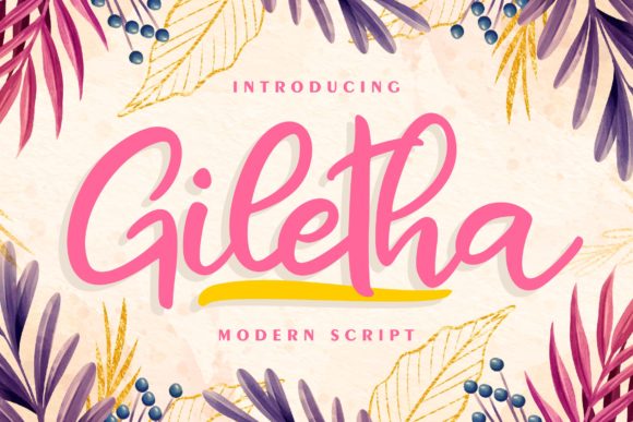 Giletha: A Brushed Handwritten Font for Editorial Design