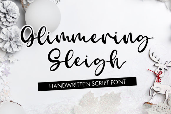 Glimmering Sleigh Font: Elevate Your Handmade Designs