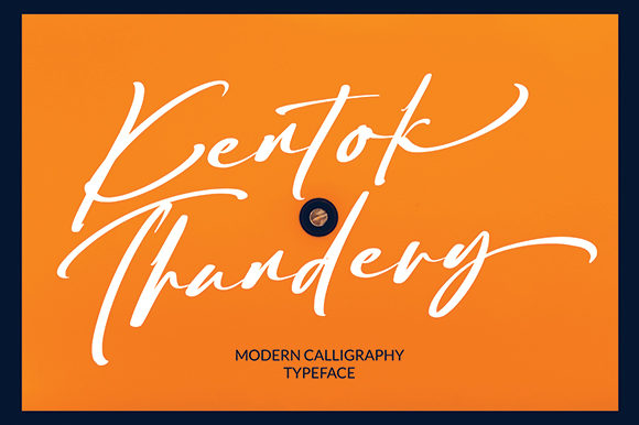 Kentok Thundery: A Script Font for Authentic Branding