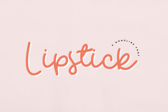 Lipstick Font: A Handwritten Typeface for Crafters