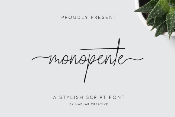 Monopente: A Refined Script Font for Modern Web Design